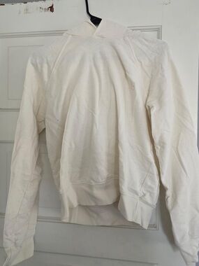 Eterne Cream shrunken hoodie Sweatshirt